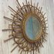 Vintage wicker mirror