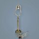 Pied de lampe ancien en laiton patiné – colonne cannelée – H 60 cm