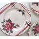 Terre de Fer Digoin plates, vintage rose