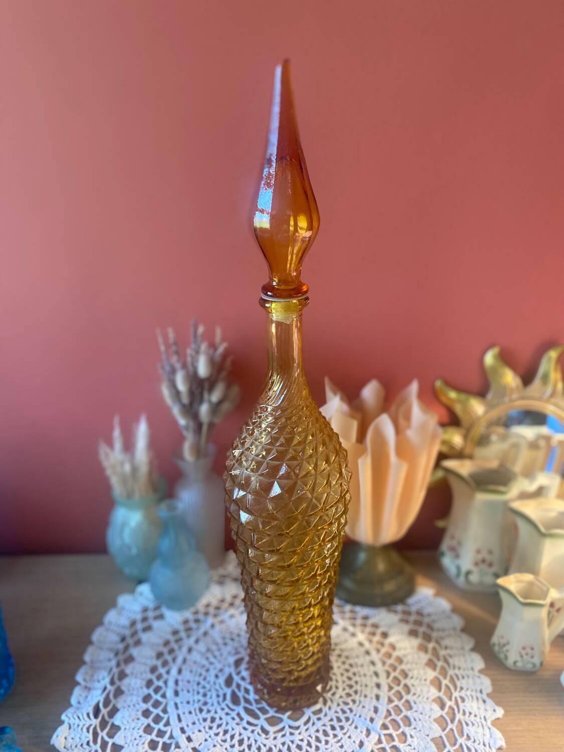 Large amber bottle
