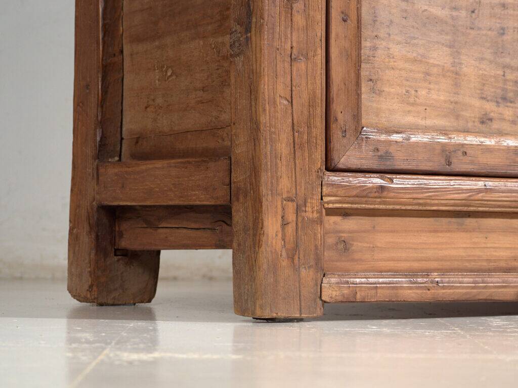 Chinese buffet high in carved pine with geometric panels – Gansu, circa 1930