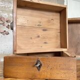 Solid wood box counter.