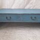 Rectangular blue patinated coffee table