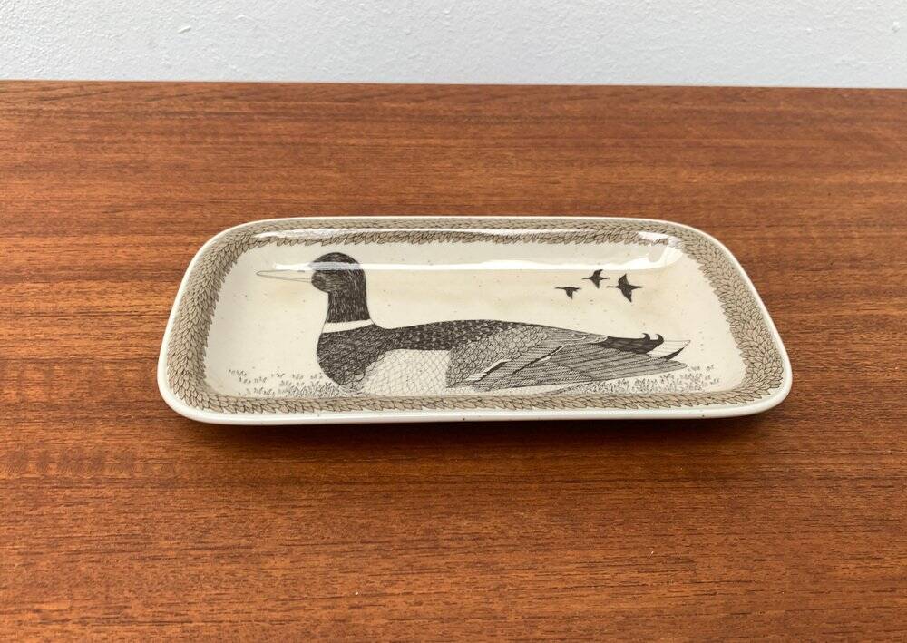 Vintage German ceramic bird plate by Thomas.