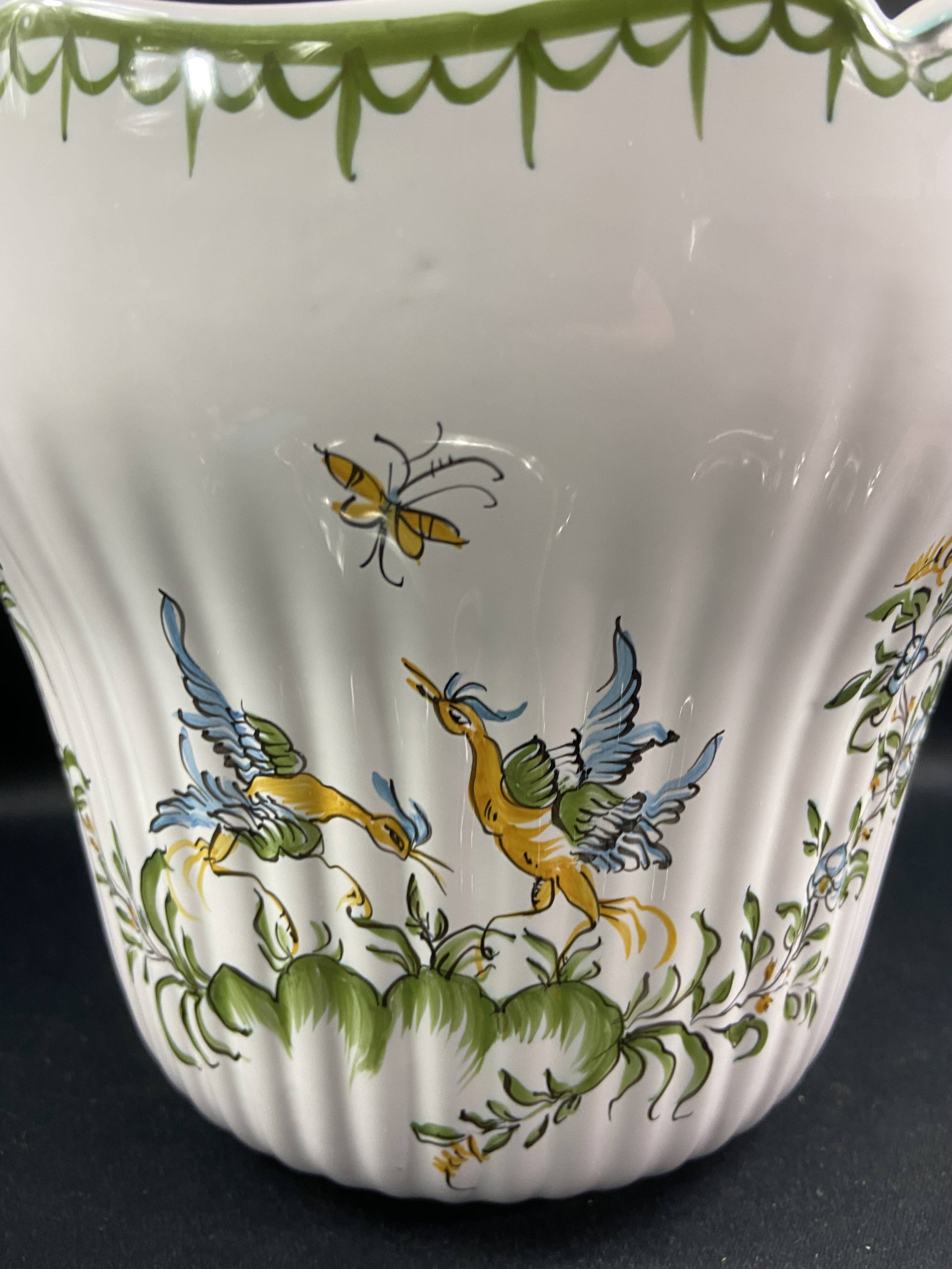 Moustiers earthenware flowerpot