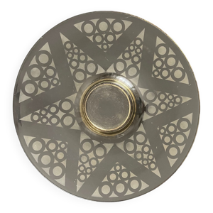 Plat art deco  en verre
