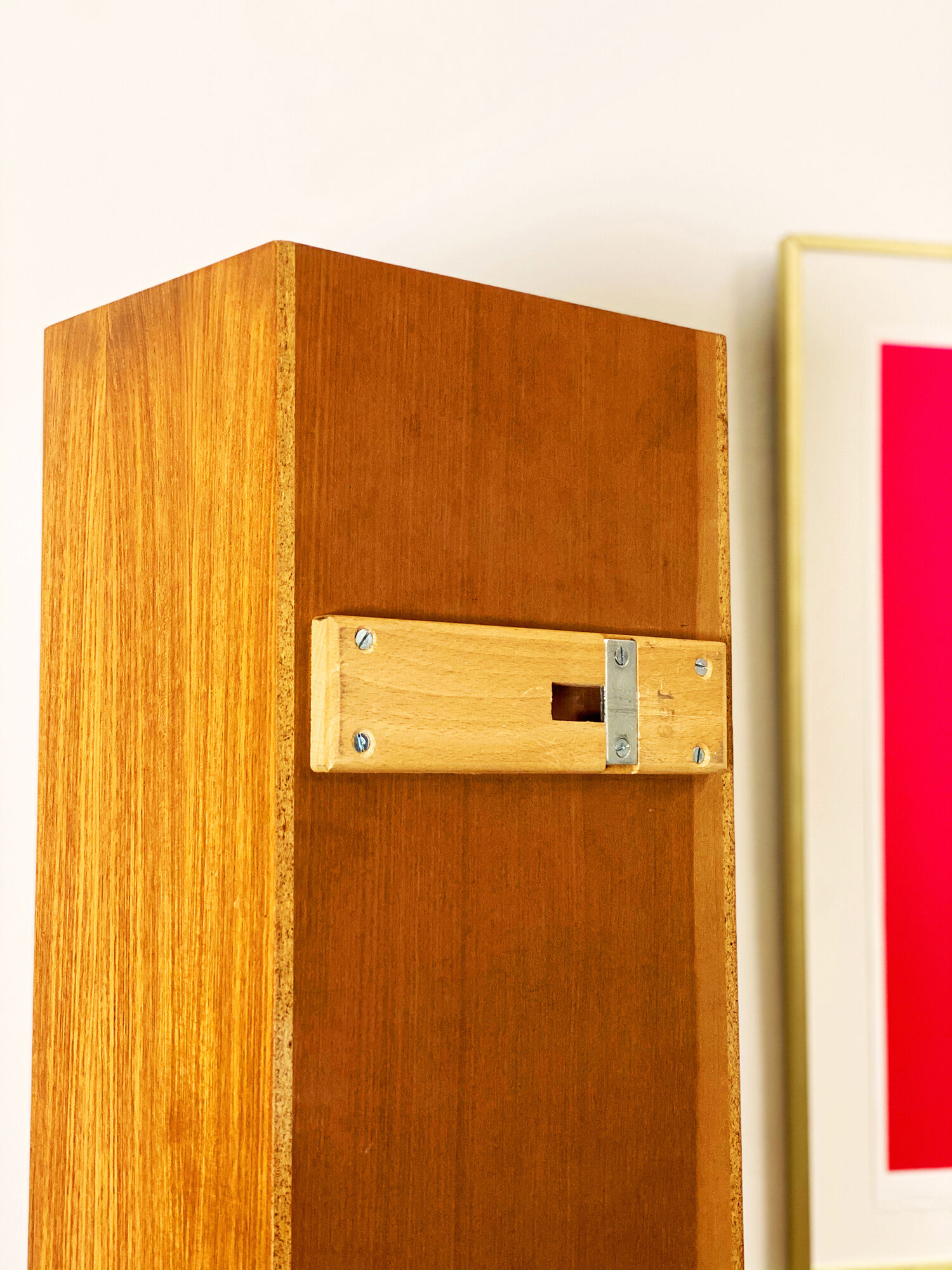Mid-Century Modern Teak wall-mounted shelf by Walter Wirz for Wilhelm Renz, 200cm, 1960s