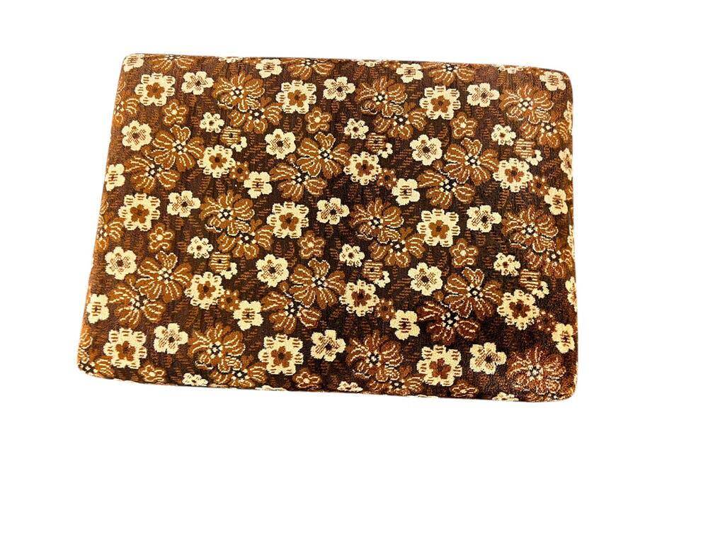 Pouf fleuri vintage / tabouret pliant / petite échelle