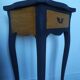 Old bedside painted in matte black and oiled wood
