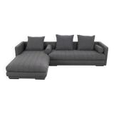 Graphite corner sofa, Scandinavian design, 00s
