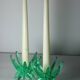 Friedel Lotus Lucite candle holders Germany 1960 x3