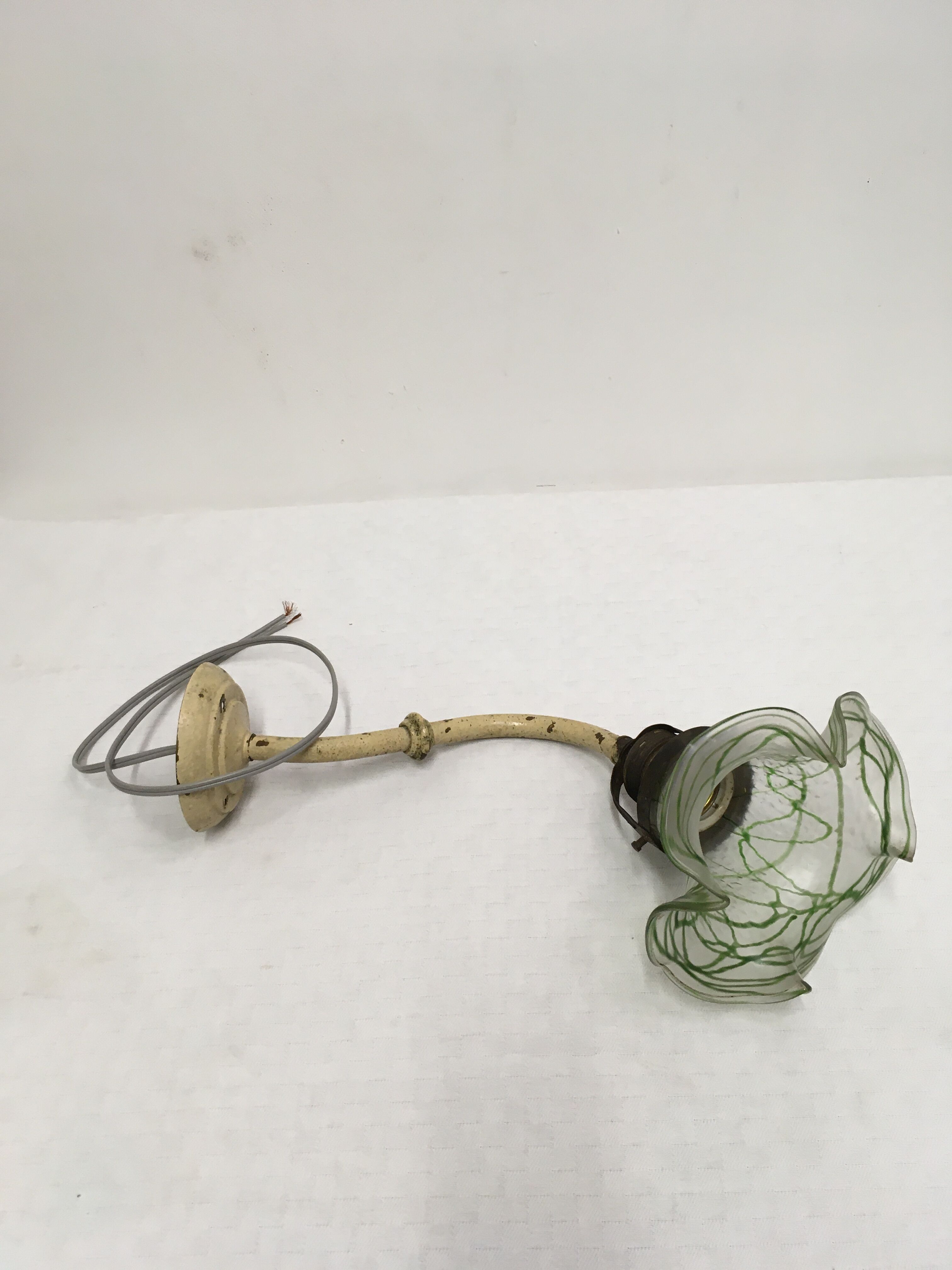 Wall lamp, art deco tulip colored glass