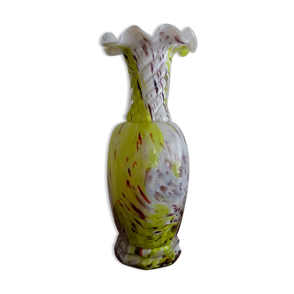 Ancien vase balustre Legras porte - bouquets  catalogué