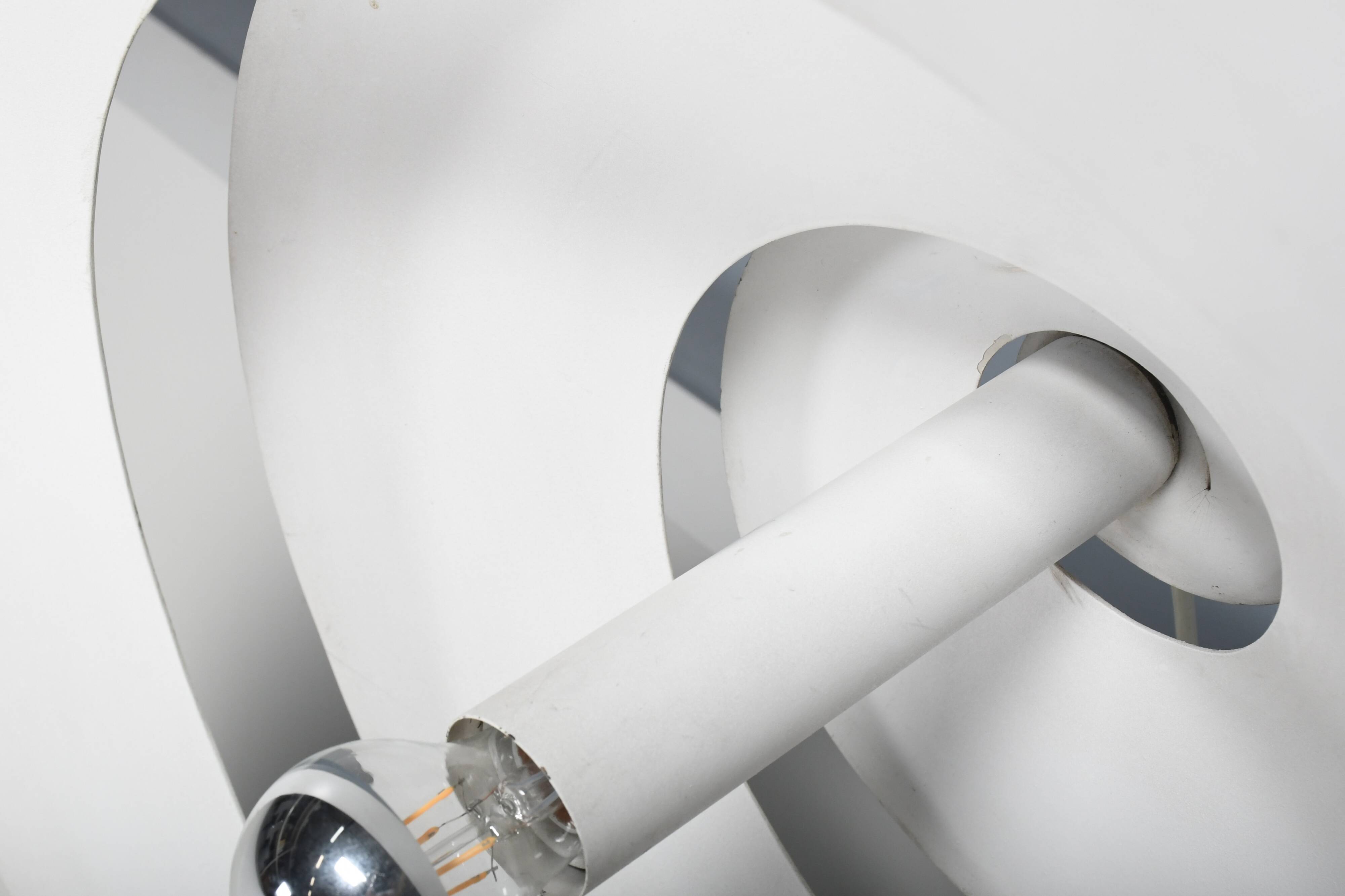 Large Rare Spiral Table Lamp by Luc Bernard, France 1974