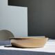 A solid brown flat-bottomed stoneware bowl D18