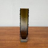 Brutalist bubble glass vase from the German space age mid-century by Emil Funke for Gral, 1960s.