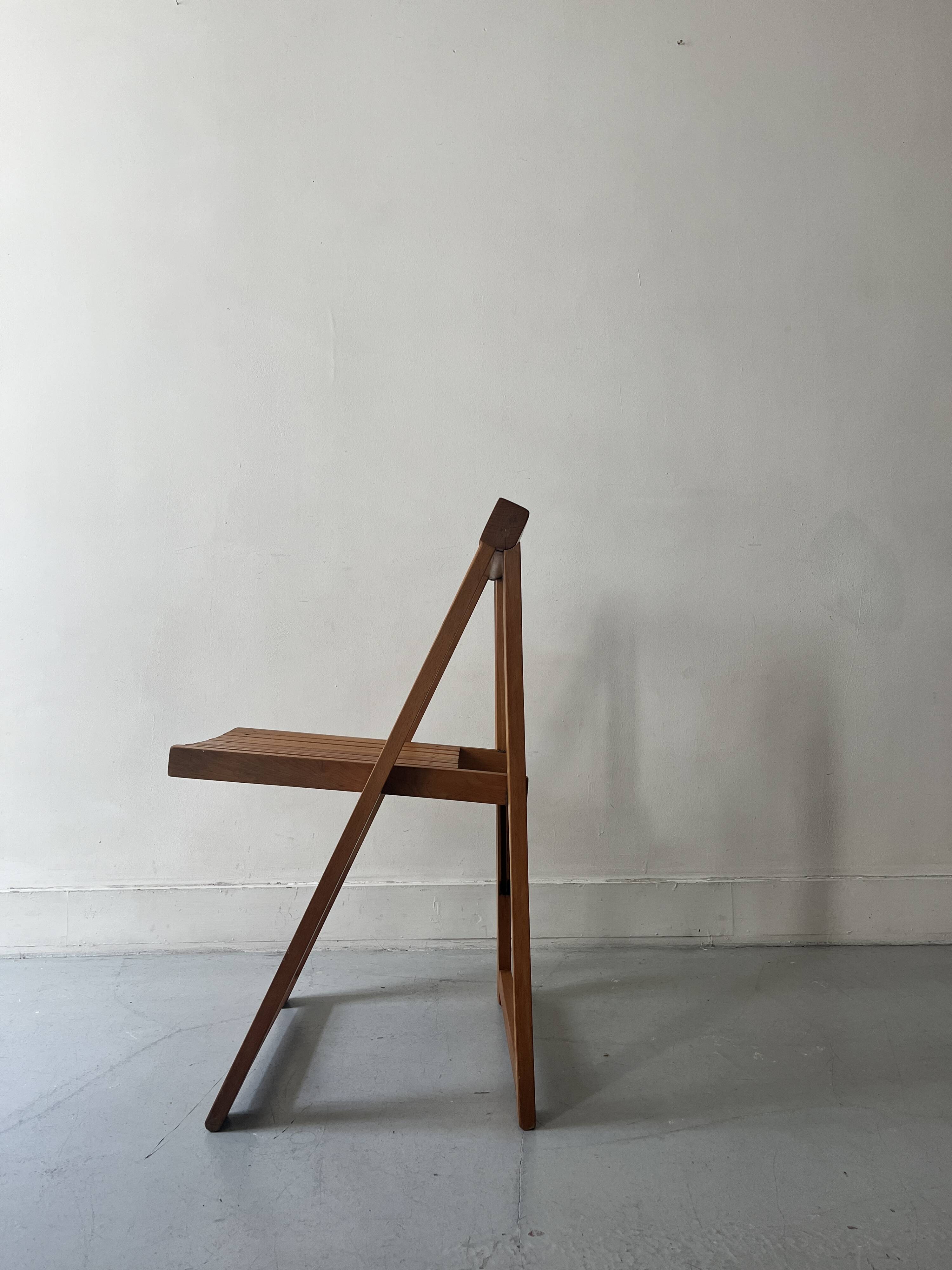 wooden folding chair by Aldo Jacober, design 1960/1970