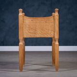 Brutalist Oak Bedside Tables attributed to Henning Kjærnulf, 1970s, Set of 2