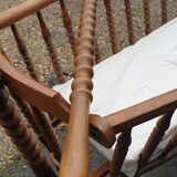 Turned wooden cradle half 20th century