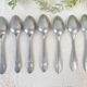 Set of 7 Vintage Silver Aluminum Nickel Soup Spoons