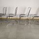 Lot de 4 chaise design en métal chromé années 70