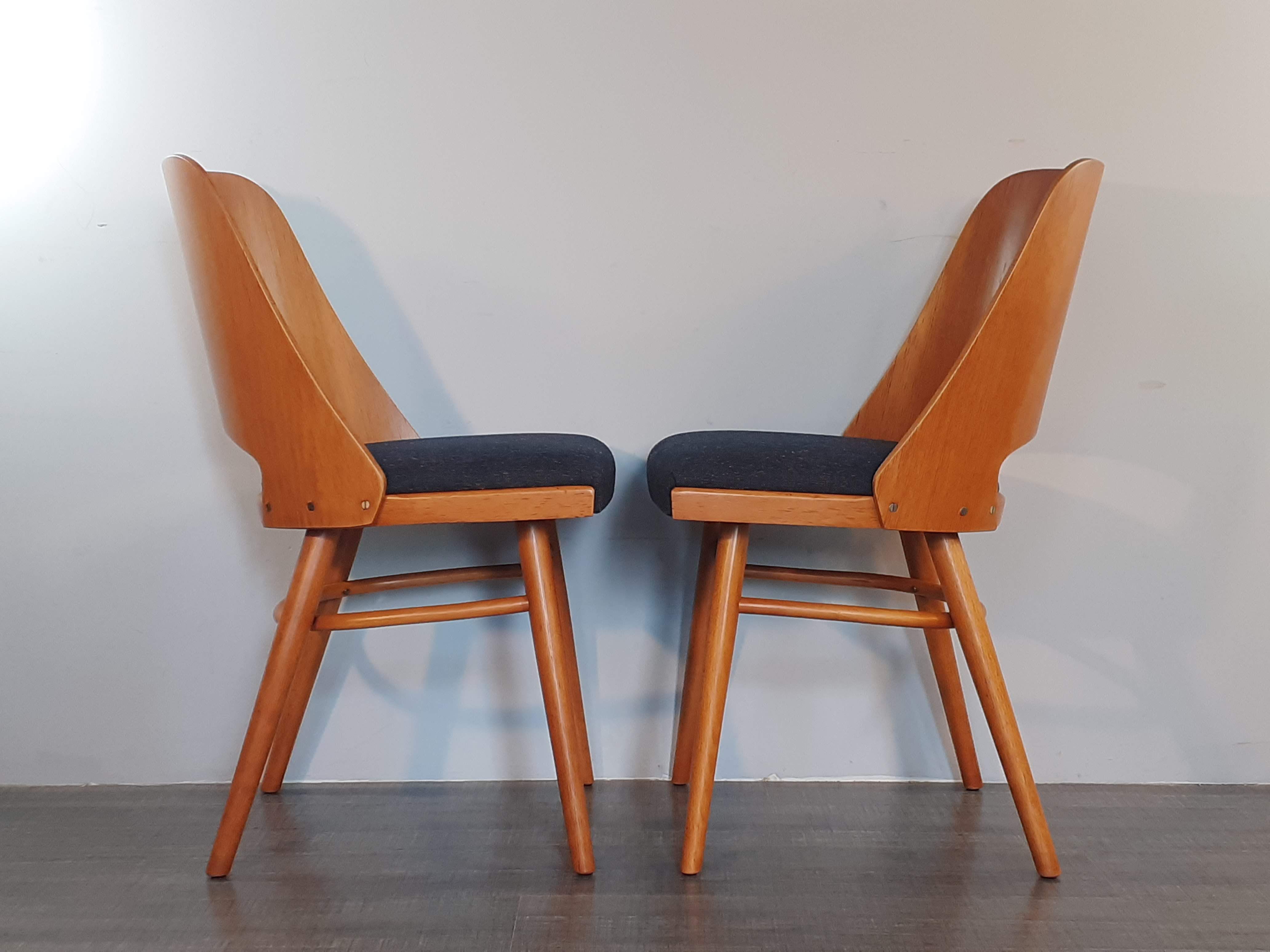 Set of 6 renovated chairs, design Oswald Haerdtl by Ton, Czech, 1960s