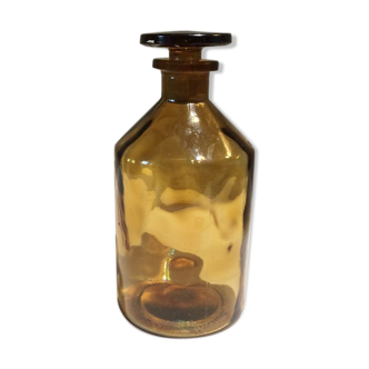 Former amber glass apothecary bottle