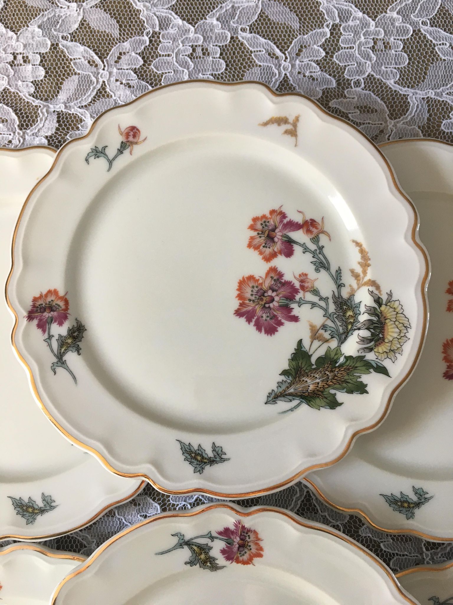 Limoges porcelain dessert plates