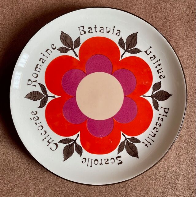4 plates Gien "harmony" 1970
