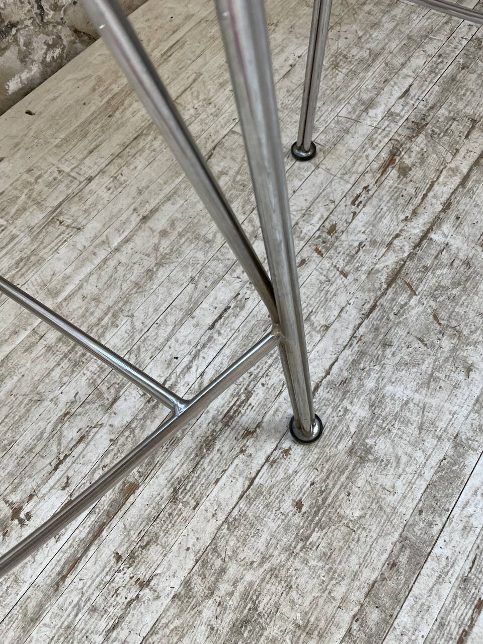 Set of 5 high stools "silver moon" Pascal Mourgue