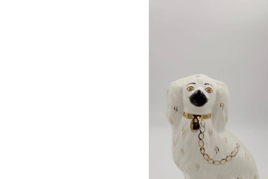 Mid-Century Staffordshire Ceramic Spaniel Mantle Dogs 1378 4 from Beswick