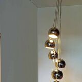 Large space art waterfall chandelier from the 70s by “present time”