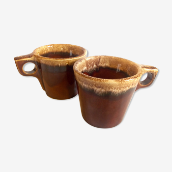 Duo de mugs américains teinte caramel