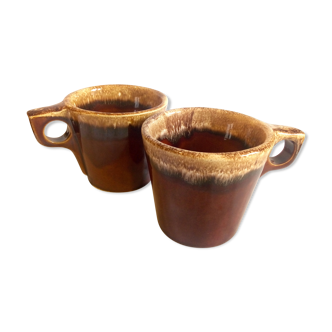 Duo de mugs américains teinte caramel