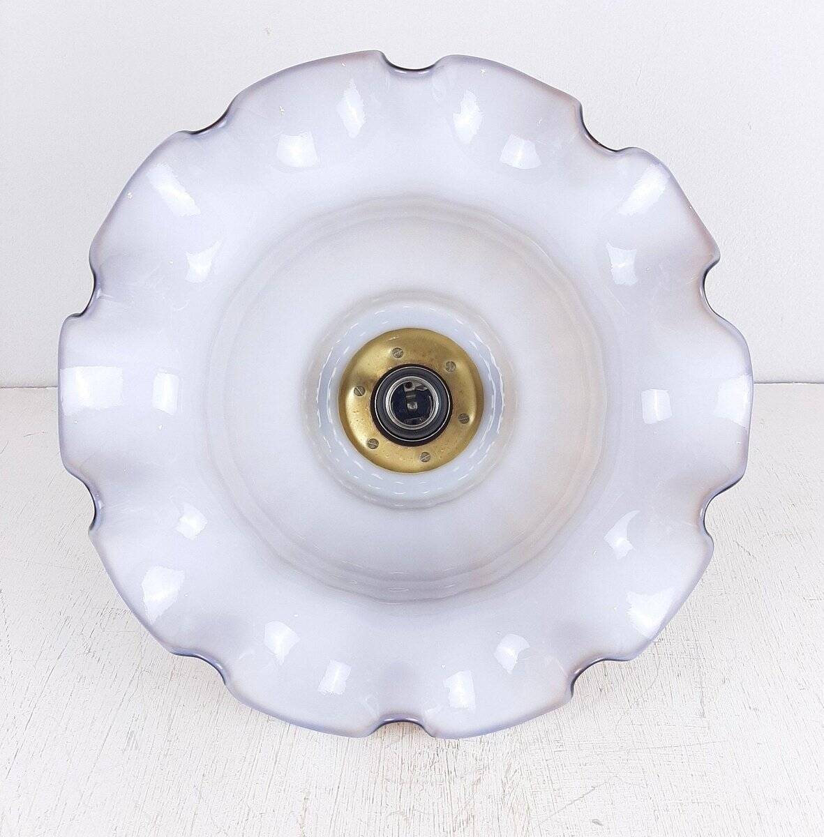 Brown glass pendant lamp, 1970s