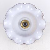 Brown glass pendant lamp, 1970s