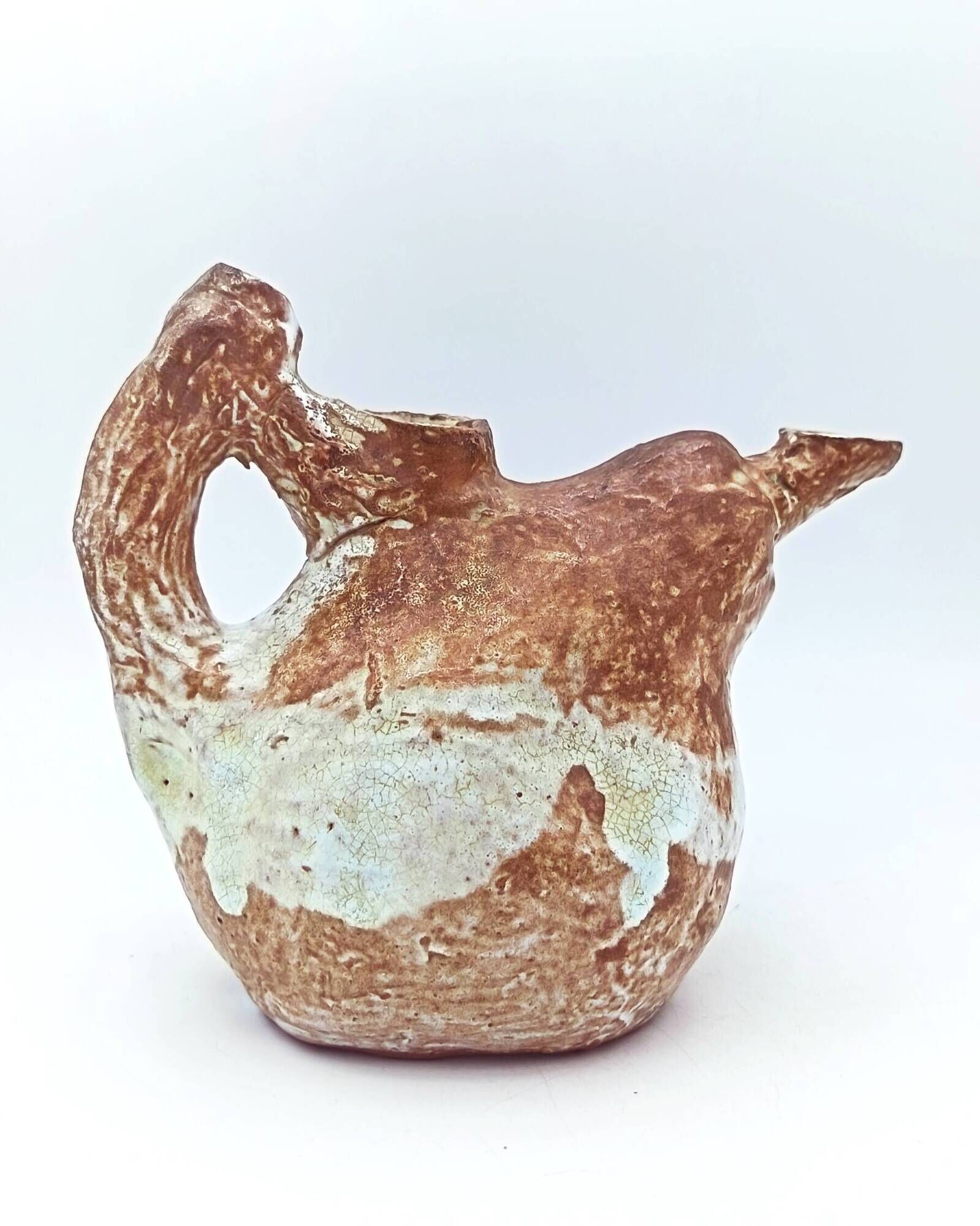 Théière zoomorphe en grès de Puisaye – Wipff / Lion
