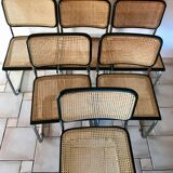 Suite de 6 chaises Marcel Breuer modèle cesca b32