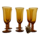 Série de 6 flûtes à champagne en verre ambré