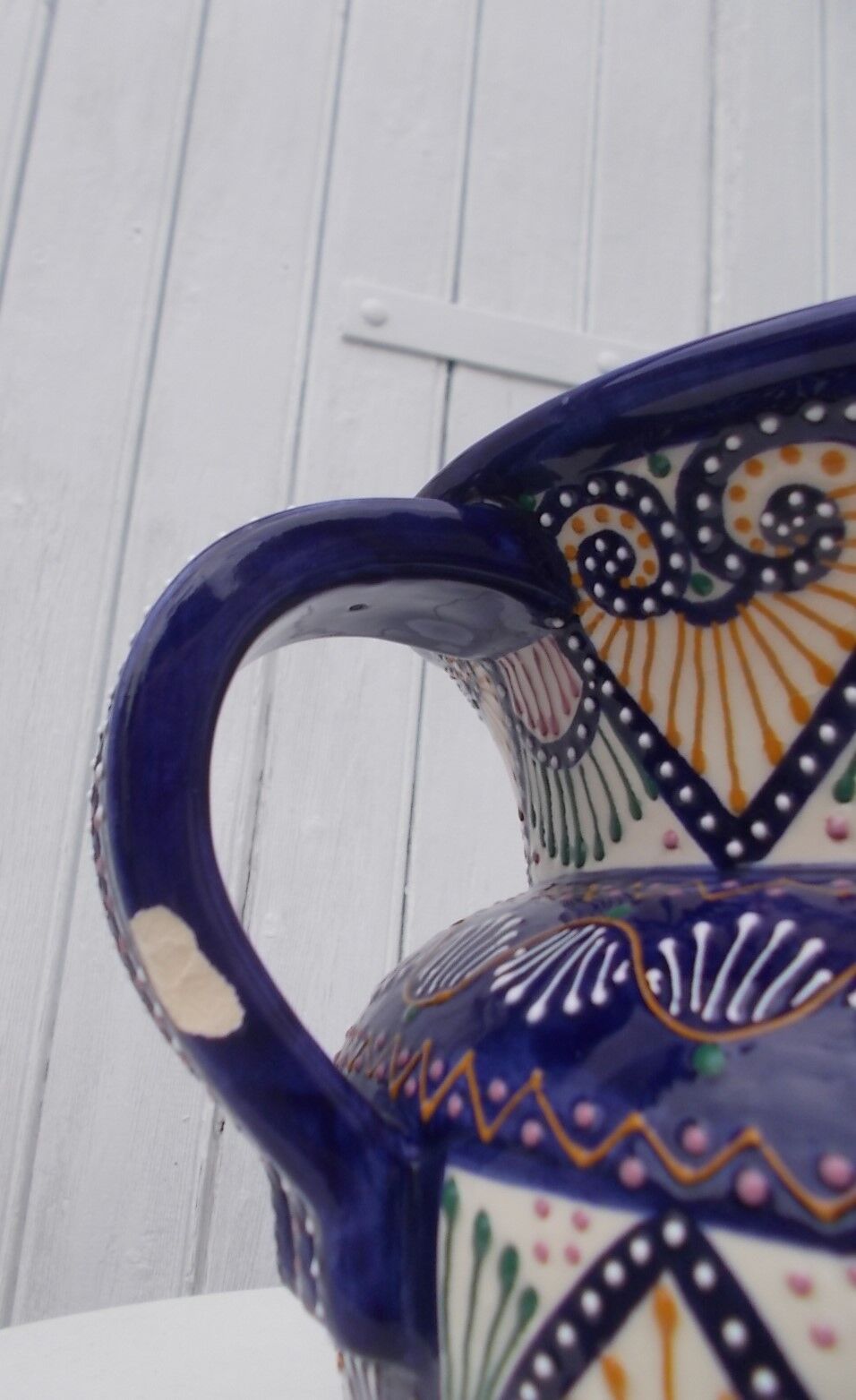 Quimper Henriot faience vase