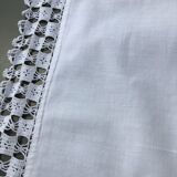 Taie d’oreiller bord crocheté main 78x74cm