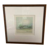 Watercolor of landscape signed
