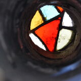 Lampe sculpture tete gaulois signee Mazoyer 1977