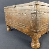 Old wedding chest in carved wood Nepal or India