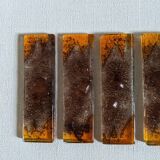 Set of 6 contemporary handcrafted glass paste knife holders