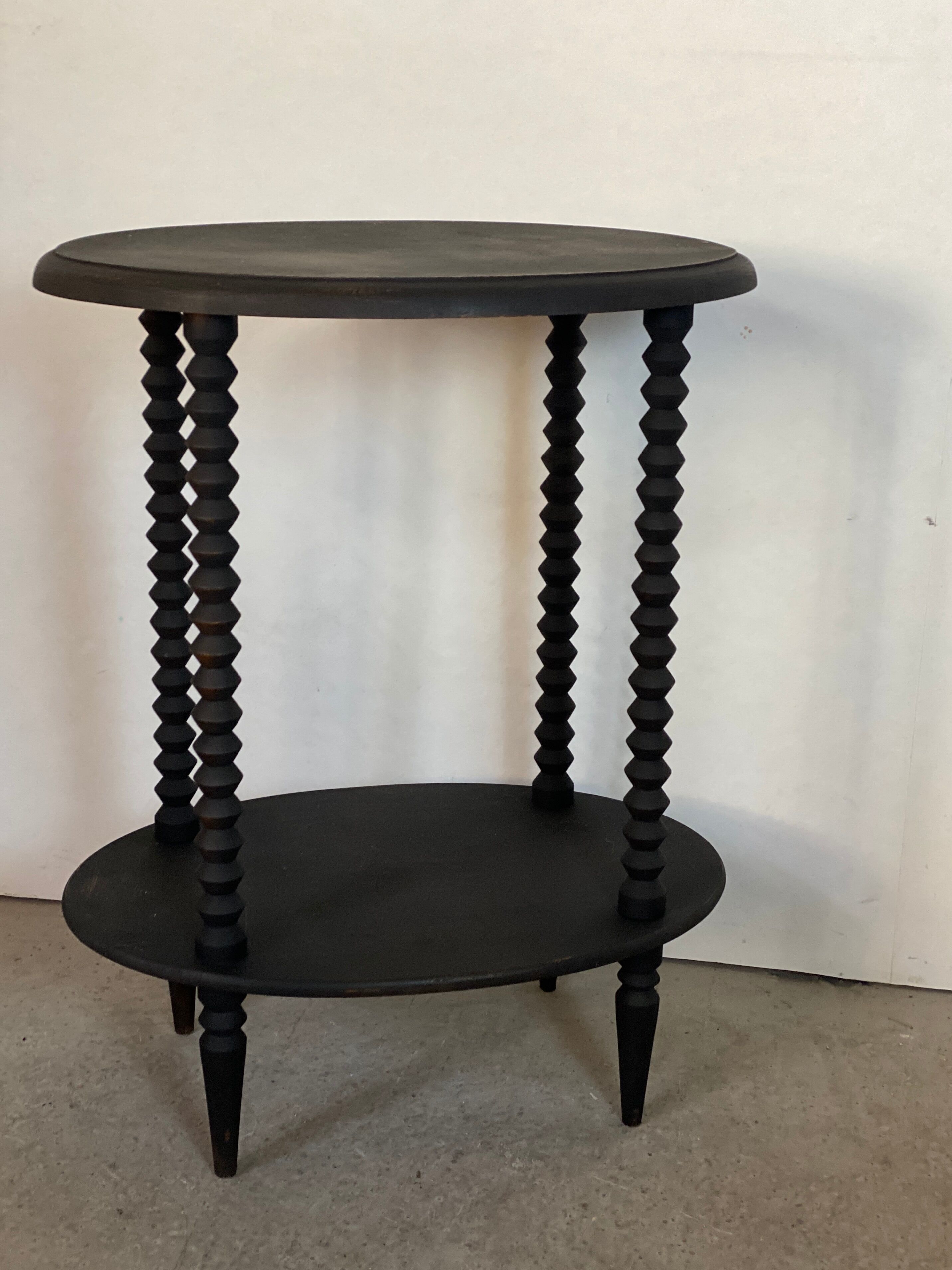 Gueridon double plateaux annees 50