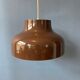 Vintage mid century pendant lamp in brown metal