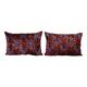 Set of 2 vintage velvet cushion covers 41x61 cm