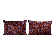 Set of 2 vintage velvet cushion covers 41x61 cm