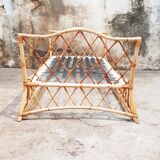 Vintage rattan bed